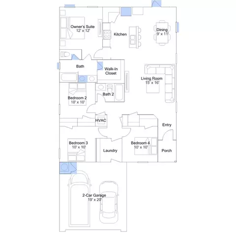 Floorplan - 15 Leruss Blvd, Cabot, AR 72023 photo 2 of 6