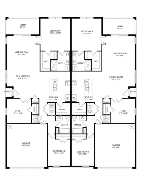 Floorplan - 2512 Kinsale Ln, Ormond Beach, FL 32174 photo 1 of 1