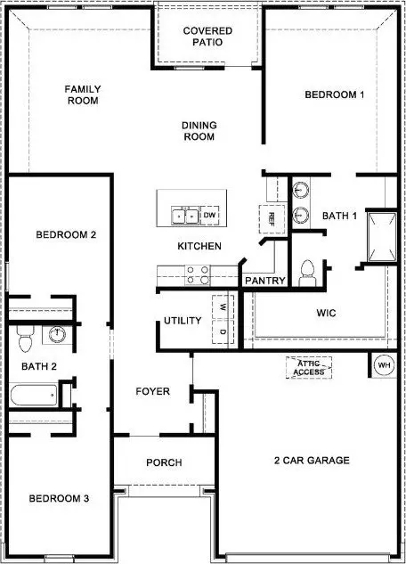 Floorplan - 601 S 85th St, Broken Arrow, OK 74014 photo 1 of 1