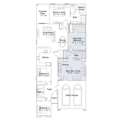 Floorplan - 18610 W Hiddenview, Goodyear, AZ 85338 photo 1 of 1