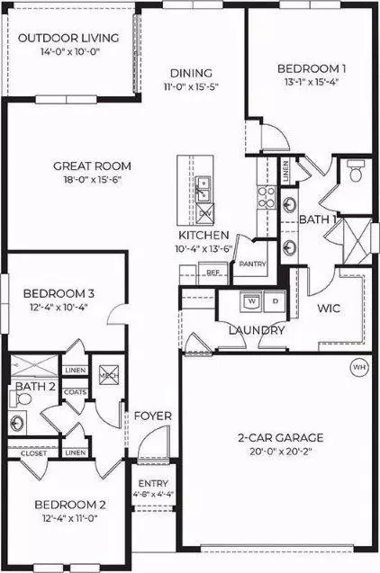 Floorplan - 3980 Kennebunk Loop, Mount Dora, FL 32757 photo 1 of 1