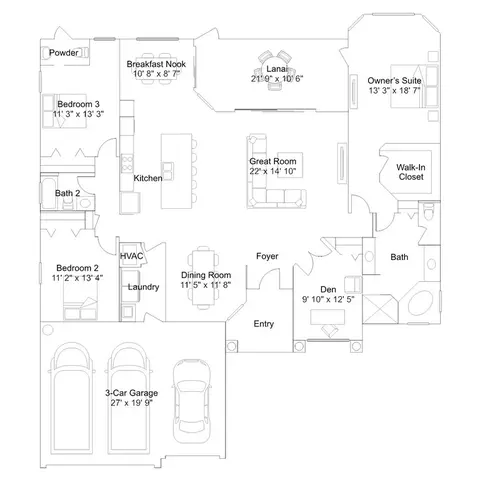 Floorplan - 14366 Lagoon Ln, Punta Gorda, FL 33982 photo 1 of 1