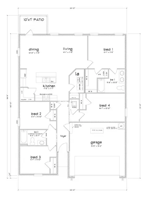 Floorplan - 19829 Butchart Rd, Silverhill, AL 36576 photo 1 of 1