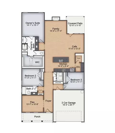 Floorplan - 8920 Brook Trout Ln, Willow Spring, NC 27592 photo 1 of 2