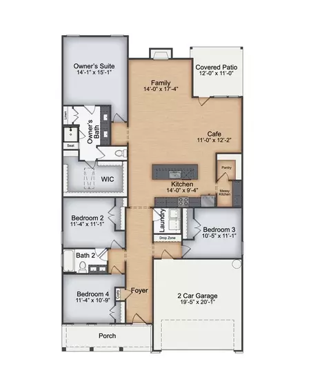 Floorplan - 8920 Brook Trout Ln, Willow Spring, NC 27592 photo 2 of 2