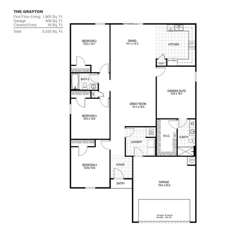 Floorplan - 3537 Bay Magnolia Way, Pace, FL 32571 photo 1 of 1