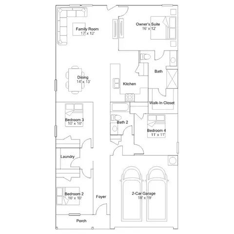Floorplan - 1351 King Oaks Lp, Conway, SC 29526 photo 1 of 1