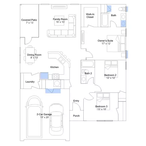 Floorplan - 11430 S 240th E Ave, Broken Arrow, OK 74014 photo 2 of 6
