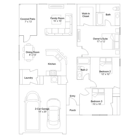 Floorplan - 11430 S 240th E Ave, Broken Arrow, OK 74014 photo 1 of 6