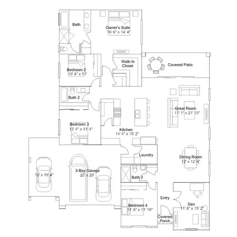 Floorplan - 965 Pinecrest Rd W, Madera, CA 93636 photo 1 of 1