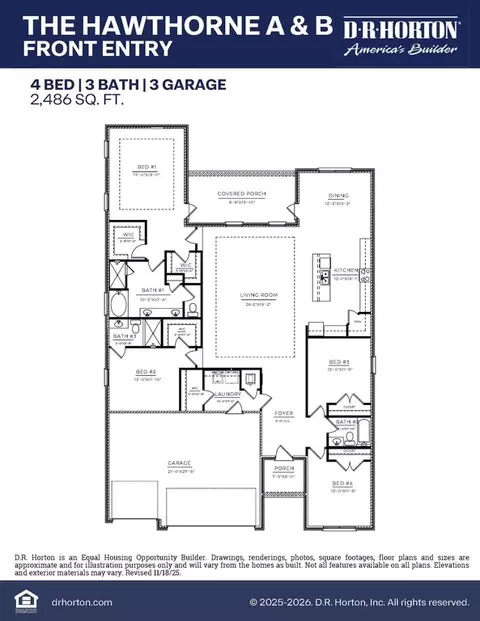 Floorplan - 581 Edenberg Bnd, Pearl, MS 39208 photo 1 of 1