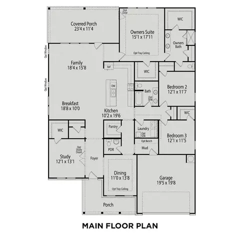 Floorplan - 3799 Well Fleet Dr, Willow Spring, NC 27592 photo 1 of 3