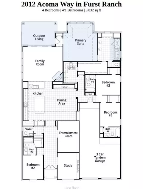 Floorplan - 2012 Acoma Way, Argyle, TX 76226 photo 1 of 1