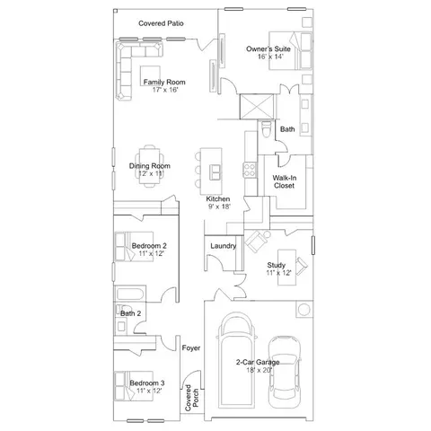 Floorplan - 314 Avre Loop, Kyle, TX 78640 photo 1 of 1
