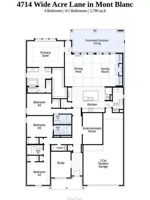 Floorplan - 4714 Wide Acre Ln, Cibolo, TX 78108 photo 1 of 1