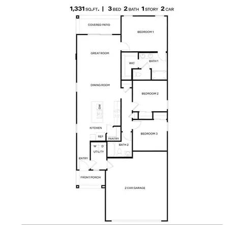 Floorplan - 12344 E Morris Carson Dr, Vail, AZ 85641 photo 1 of 1