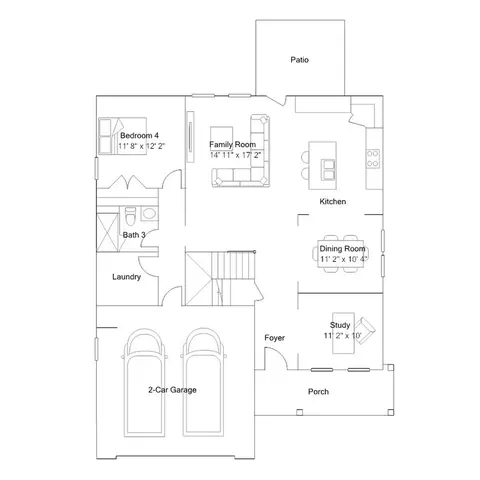 Floorplan - 505 Pacolet Dr, Wake Forest, NC 27587 photo 1 of 6