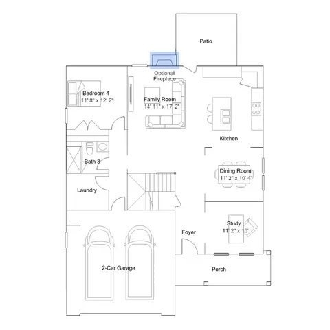 Floorplan - 505 Pacolet Dr, Wake Forest, NC 27587 photo 2 of 6