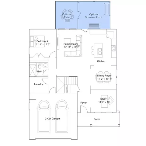 Floorplan - 505 Pacolet Dr, Wake Forest, NC 27587 photo 3 of 6