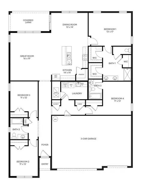 Floorplan - 2976 Grey Moss Dr, Saint Cloud, FL 34773 photo 1 of 1