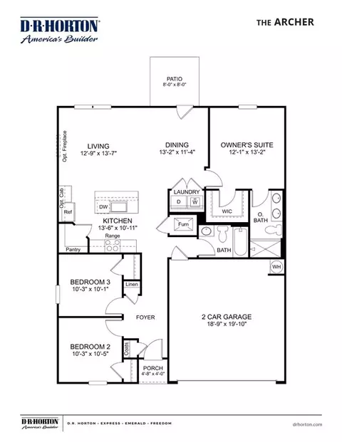 Floorplan - 102 Terry Dr, Brookland, AR 72417 photo 1 of 1