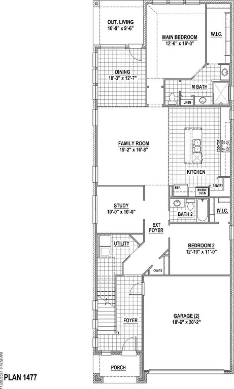 Floorplan - 1809 Hillside Stroll Dr, Lavon, TX 75166 photo 1 of 3