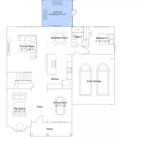 Floorplan - 53 Stoddard Ln, Garner, NC 27529 photo 3 of 7