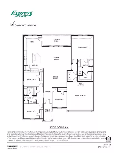 Floorplan - 107 Aston Way, Terrell, TX 75160 photo 1 of 1