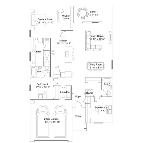 Floorplan - 17734 Haden Cv, Parrish, FL 34219 photo 1 of 1