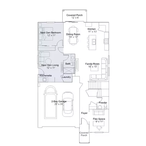 Floorplan - 8778 S Circulo Generoso, Vail, AZ 85641 photo 2 of 3