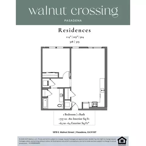 Floorplan - 1878 E Walnut St #319, Pasadena, CA 91107 photo 1 of 1