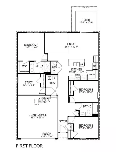 Floorplan - 3321 Sika Trl, Waterloo, IN 46793 photo 1 of 1