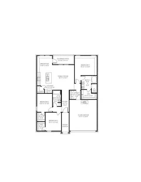 Floorplan - 206 High Ridge Rd, Duson, LA 70529 photo 1 of 2