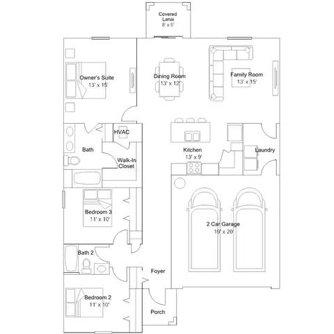 Floorplan - 8716 Gulf Shore Ter, Parrish, FL 34219 photo 1 of 1