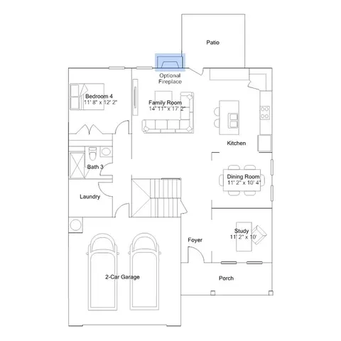 Floorplan - 1105 Constellation Cir, Durham, NC 27703 photo 2 of 5