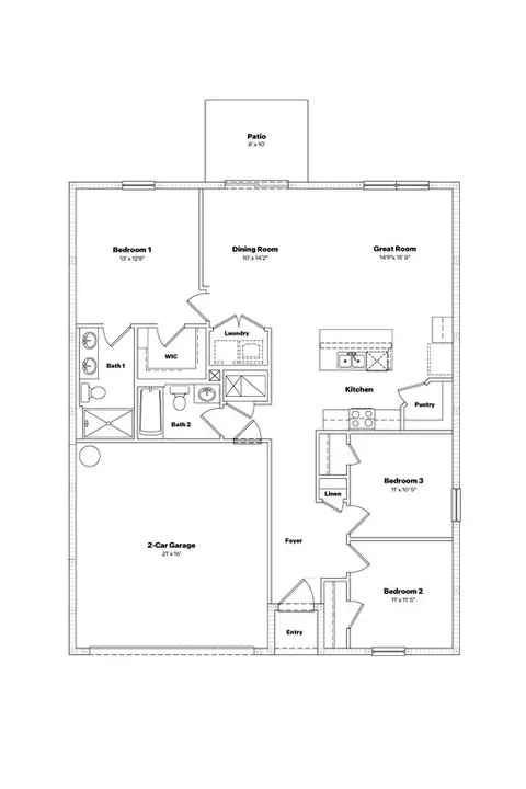 Floorplan - 9841 Coconut Ct, Spring Hill, FL 34608 photo 1 of 1