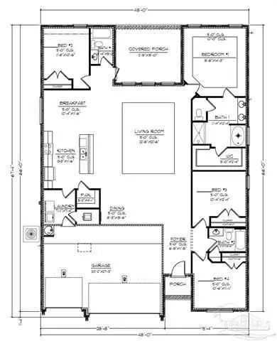 Floorplan - 3173 Silver Maple Rd, Cantonment, FL 32533 photo 1 of 1