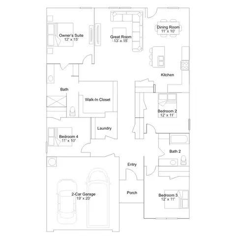 Floorplan - 634 Audrey Dr, Tuttle, OK 73089 photo 1 of 2