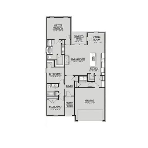Floorplan - 14959 Arrowhead Ct, Silverhill, AL 36576 photo 1 of 1