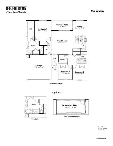 Floorplan - 1043 Bear Bone Dr, Conway, SC 29526 photo 1 of 1
