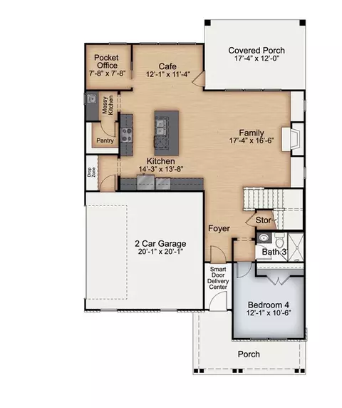Floorplan - 66 Stonewheel Ave, Willow Spring, NC 27592 photo 1 of 2