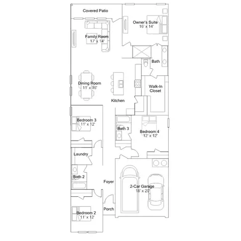 Floorplan - 23816 Tiny Moons Way, Elgin, TX 78621 photo 1 of 1