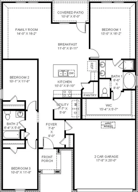 Floorplan - 114 Esson Dr, Maurice, LA 70555 photo 1 of 1