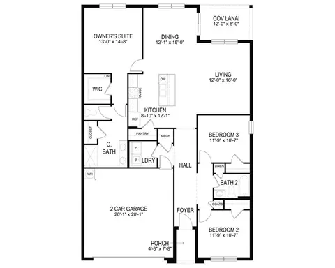 Floorplan - 10975 Gentle Current Way, Parrish, FL 34219 photo 1 of 1