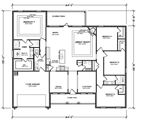 Floorplan - 2382 Hamilton Ridge Dr E, Mobile, AL 36695 photo 1 of 1