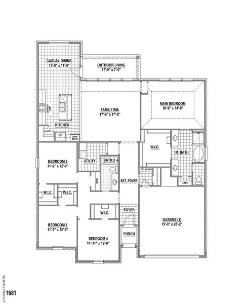 Floorplan - 11436 Wulstone Rd, Haslet, TX 76052 photo 1 of 2