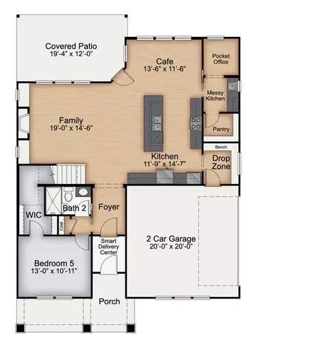 Floorplan - lot89 Meadowfern Pl, Willow Spring, NC 27592 photo 1 of 2