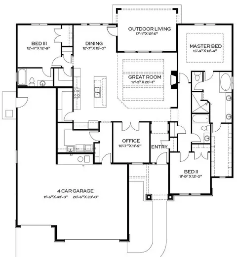 Floorplan - 11511 S Levant Ln, Kuna, ID 83634 photo 1 of 1