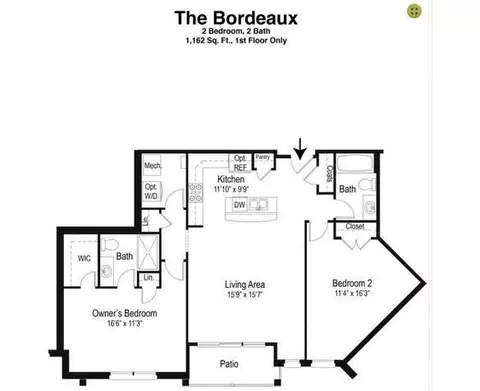 Floorplan - Unit 106, Lewes, DE 19958 photo 1 of 2