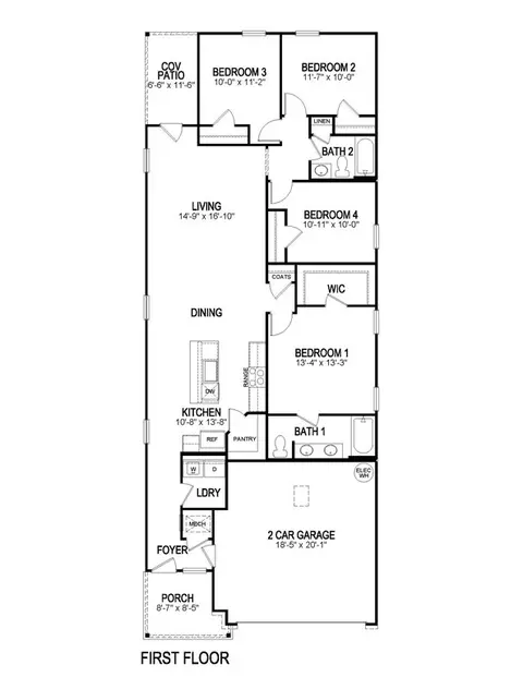 Floorplan - 4624 Marais River Dr, Slidell, LA 70461 photo 2 of 2